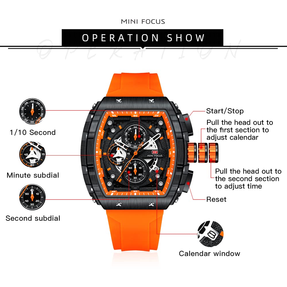 Foto 6 pulgar | Reloj Mini Focus Fashion Sport Chronograph Impermeable para Hombre - Venta Internacional