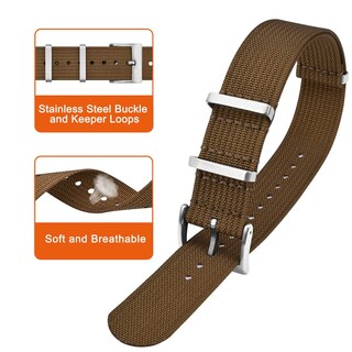 Foto 3 | Correa de Reloj Annefit Impermeable con Hebilla Plateada - Venta Internacional