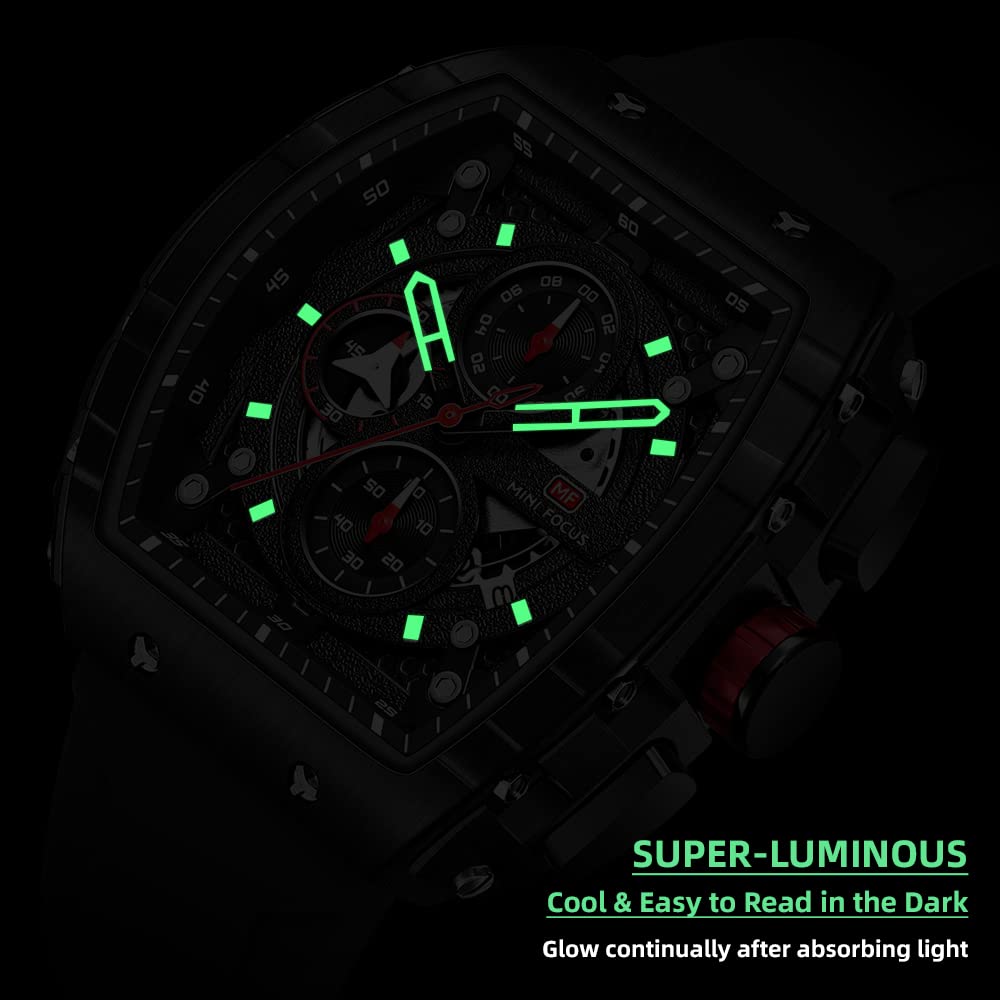 Foto 5 pulgar | Reloj Mf Mini Focus Fashion Tonneau Chronograph para Hombre - Venta Internacional