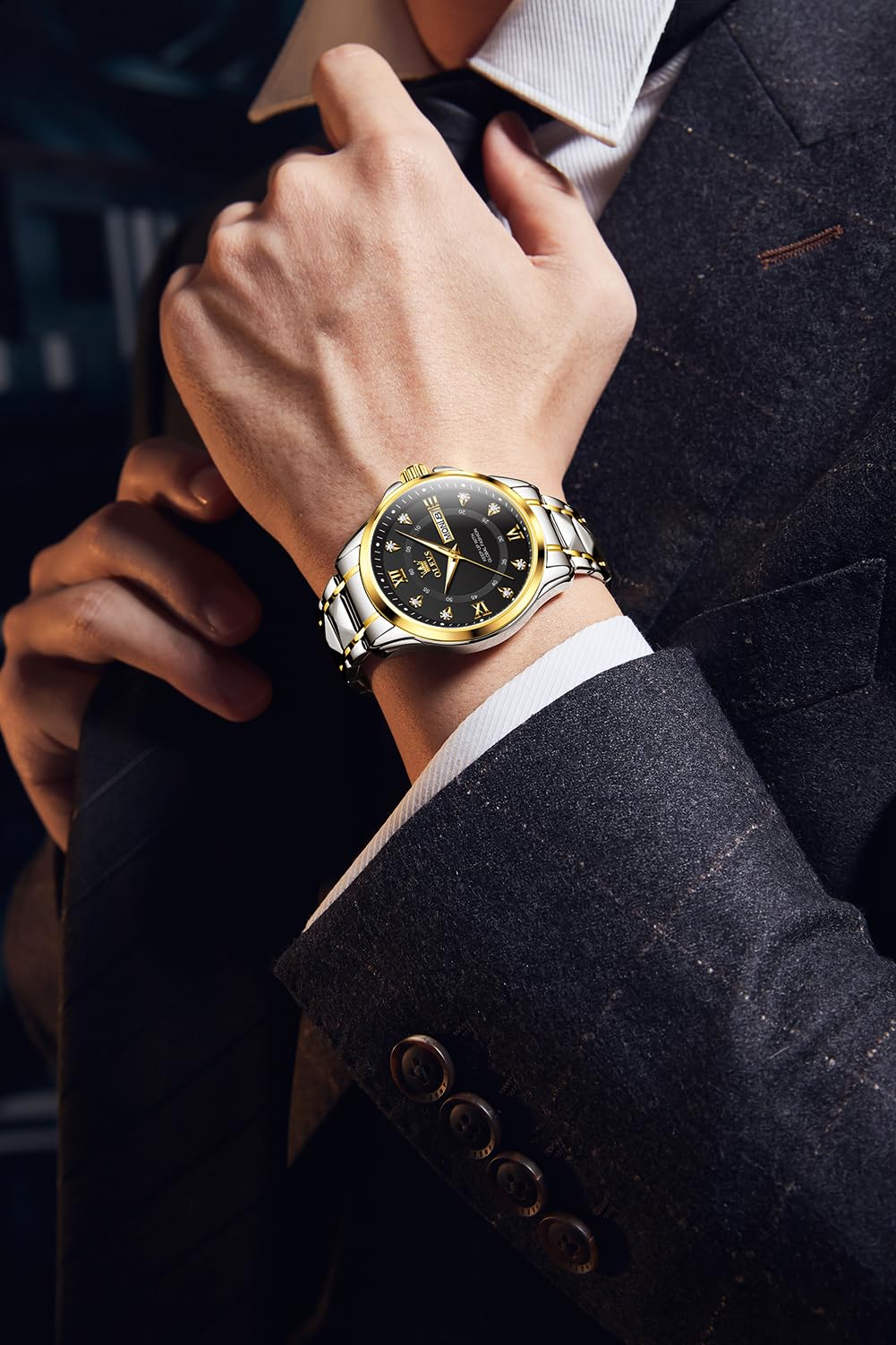 Foto 3 pulgar | Reloj Olevs Plateado para Hombre-Venta Internacional