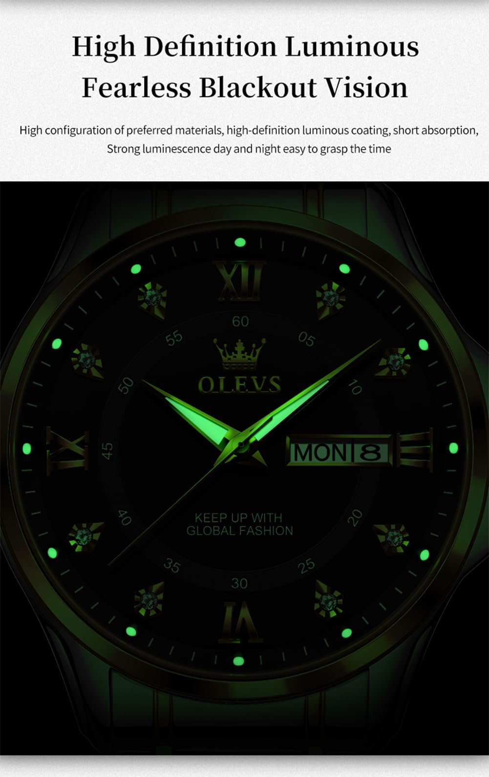 Foto 6 pulgar | Reloj Olevs Plateado para Hombre-Venta Internacional
