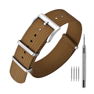 Foto 1 | Correa de Reloj Annefit Impermeable con Hebilla Plateada - Venta Internacional