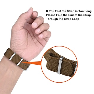Foto 6 | Correa de Reloj Annefit Impermeable con Hebilla Plateada - Venta Internacional