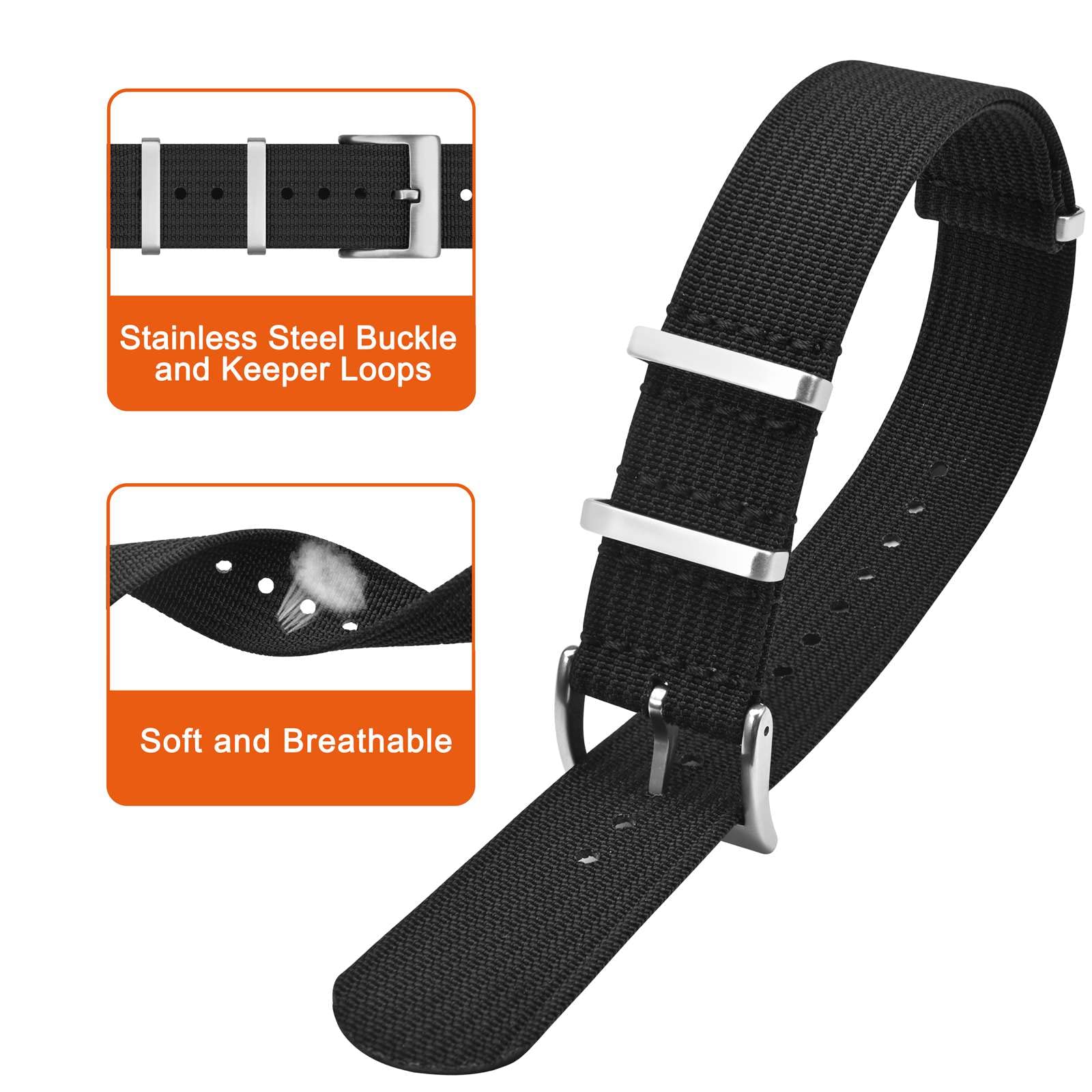 Foto 4 pulgar | Correa de Reloj Annefit Negro- Venta Internacional