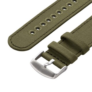 Foto 2 | Correa de reloj Archer Canvas de Cierre Rápido 20mm en Color Oliva Desteñido