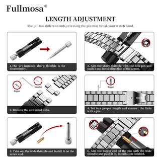 Foto 7 | Correa de Reloj Fullmosa de Acero Inoxidable de 20 Mm para Samsung Galaxy - Venta Internacional