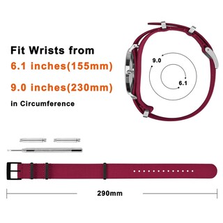 Foto 4 | Correa de Reloj Annefit con Hebilla Color Rojo - Venta Internacional