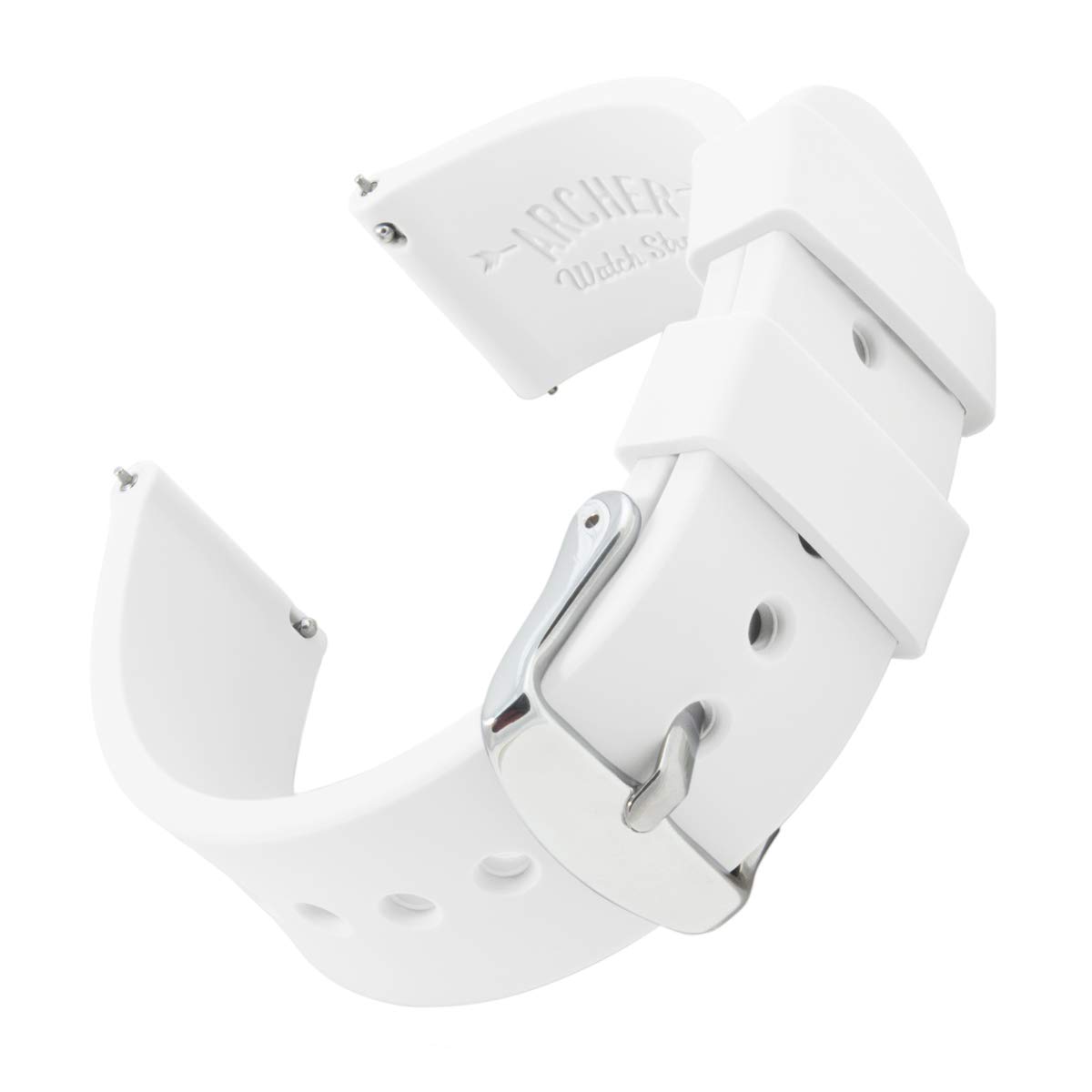 Correa de Reloj Archer Silicone Quick Release 18 Mm Blanca - Venta Internacional