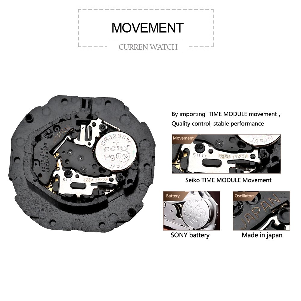 Foto 6 pulgar | Reloj Curren Classic Correa de Acero Negro y Plateado - Venta Internacional