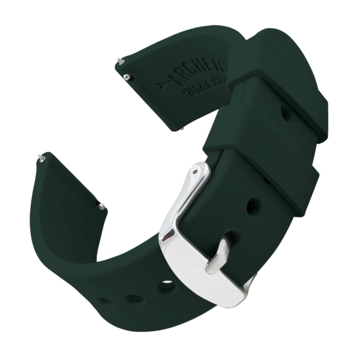 Pulseras de Reloj Archer Silicone Quick Release 18 mm color Verde - Venta Internacional