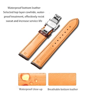 Foto 3 | Correa de reloj de piel auténtica de 21 mm para hombre y mujer - Venta Internacional