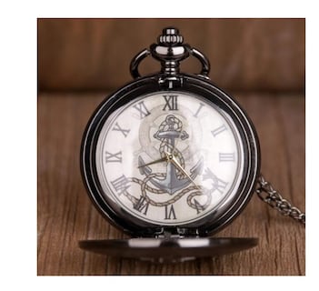 Foto 3 | Reloj de Bolsillo Vintage Black Anchor Material de Alta Calidad - Venta Internacional
