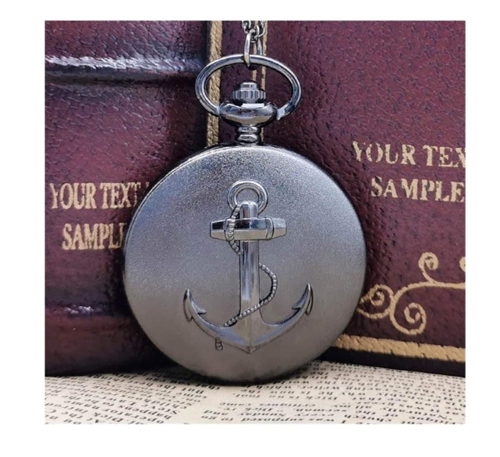 Foto 7 pulgar | Reloj de Bolsillo Vintage Black Anchor Material de Alta Calidad - Venta Internacional