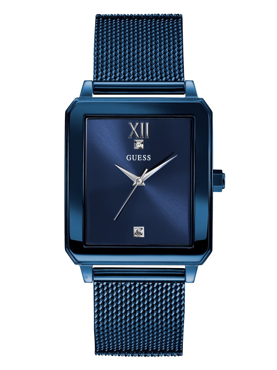 Foto 2 pulgar | Reloj Guess U1074g2 Rectangular de Acero Inoxidable Azul Iónico - Venta Internacional