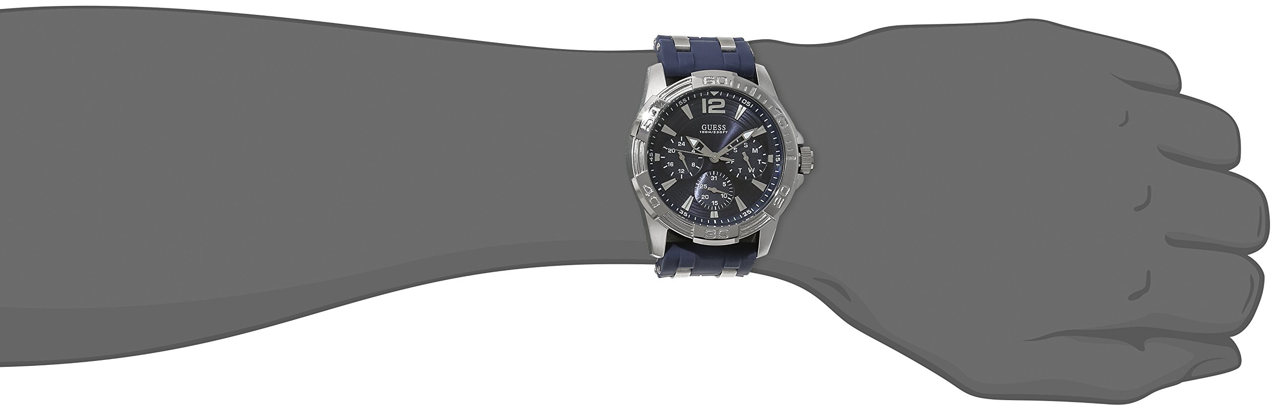 Foto 3 pulgar | Reloj Guess Iconic de Acero Inoxidable Azul y Silicona U0366g2 - Venta Internacional