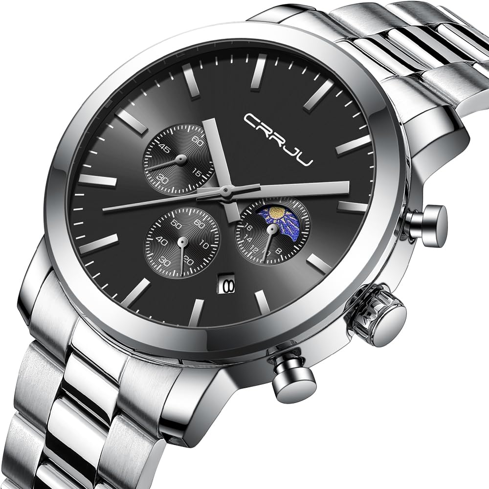 Foto 3 pulgar | Reloj Crrju Luxury Business de Acero Inoxidable para Hombre - Venta Internacional