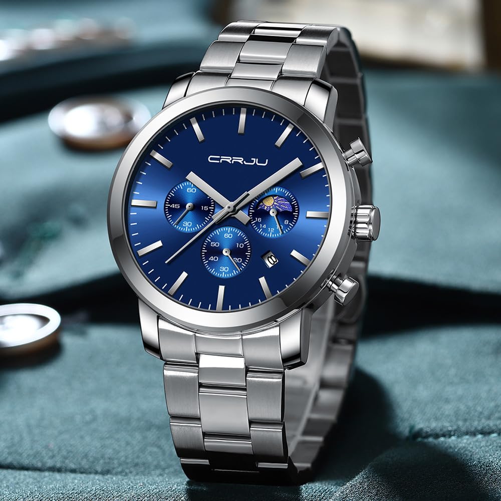 Foto 3 pulgar | Reloj Crrju Luxury Business de Acero Inoxidable para Hombre - Venta Internacional