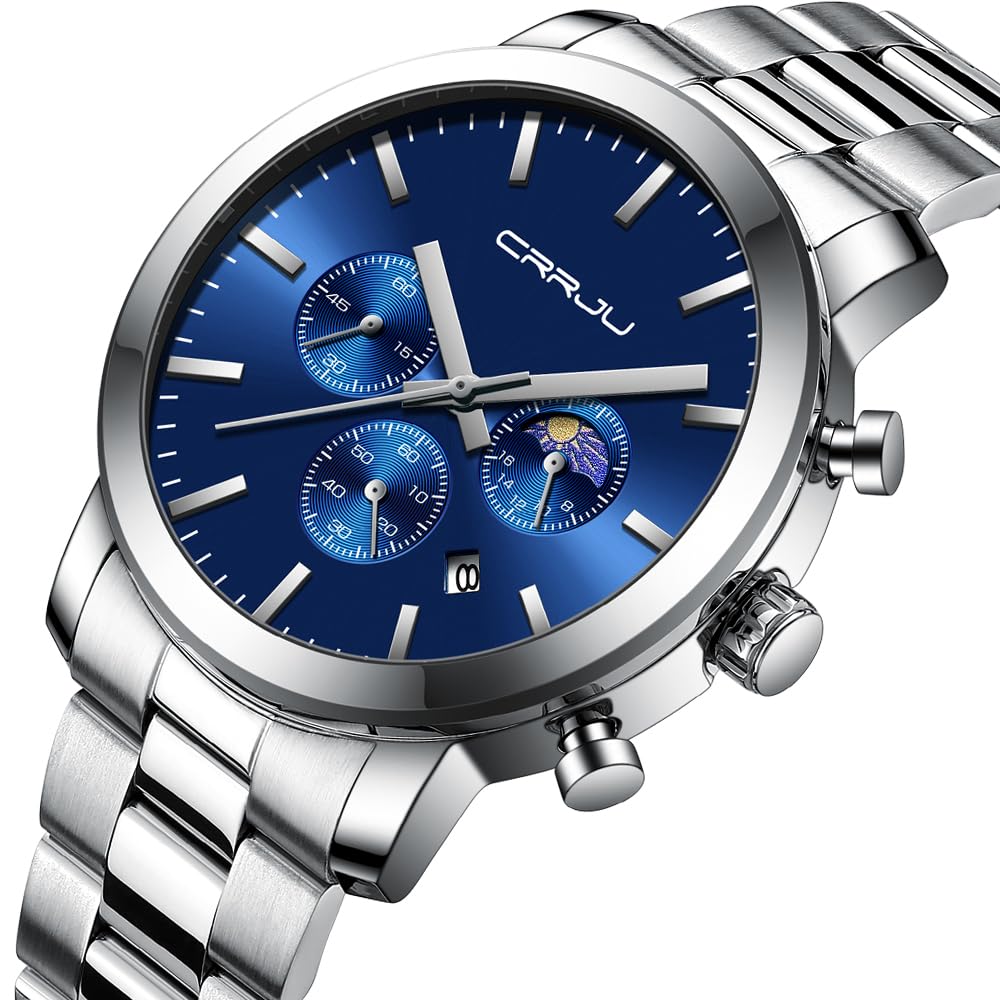 Foto 4 pulgar | Reloj Crrju Luxury Business de Acero Inoxidable para Hombre - Venta Internacional