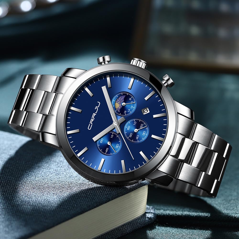 Foto 5 pulgar | Reloj Crrju Luxury Business de Acero Inoxidable para Hombre - Venta Internacional