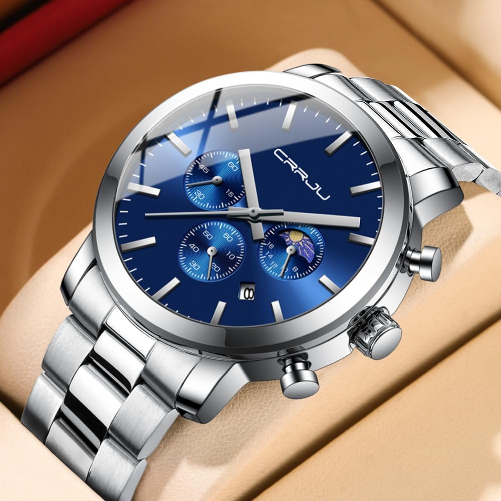 Foto 6 pulgar | Reloj Crrju Luxury Business de Acero Inoxidable para Hombre - Venta Internacional