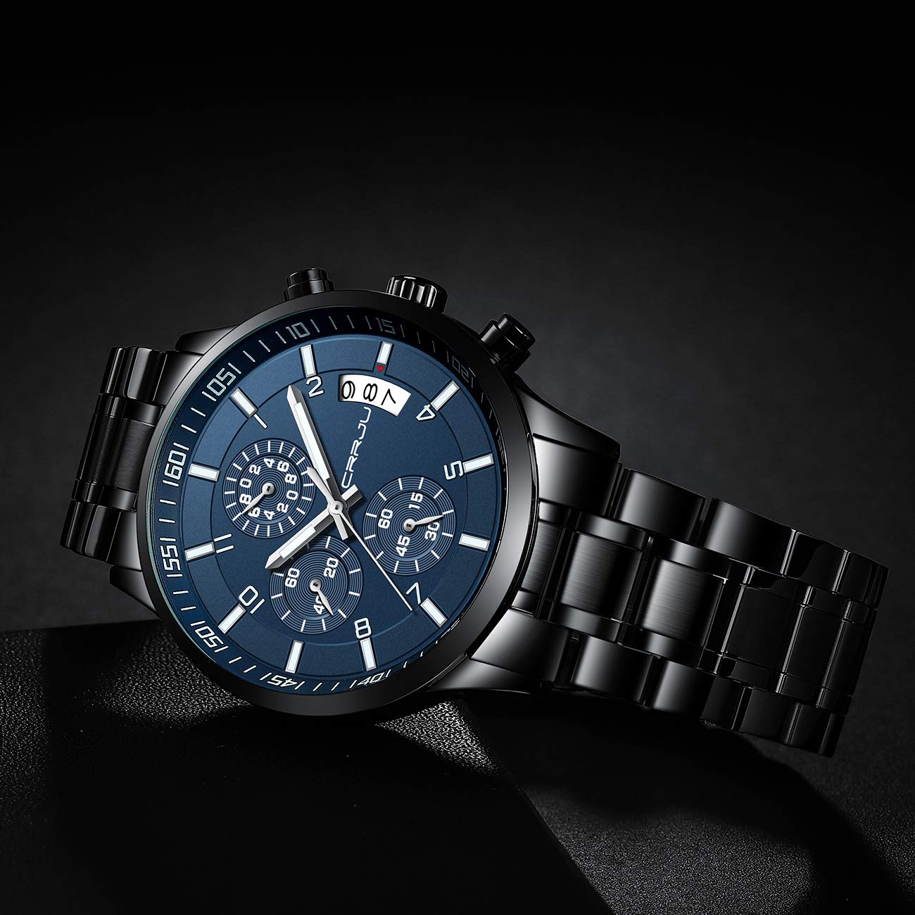 Foto 3 | Reloj Crrju Negro para Hombre-Venta Internacional
