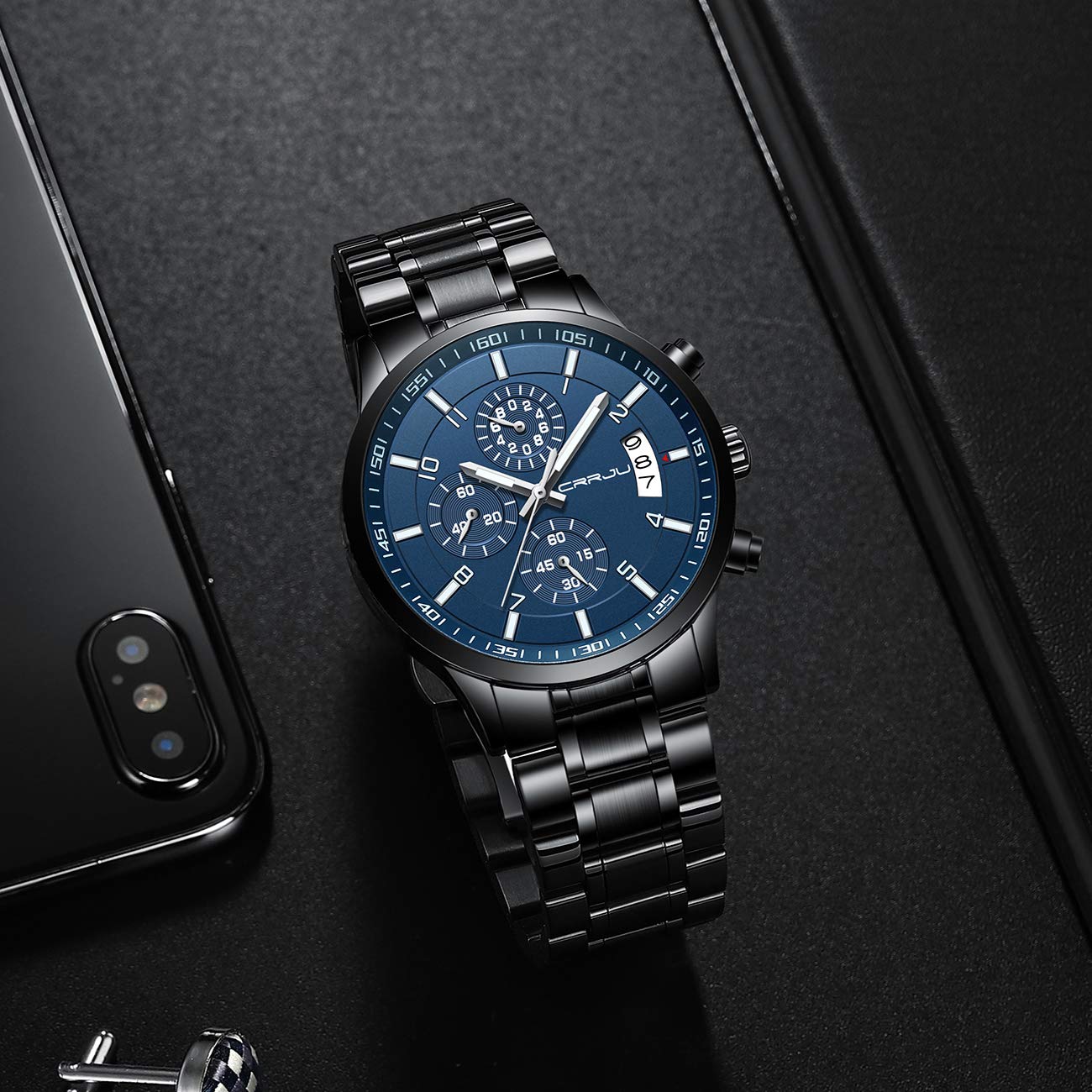 Foto 4 | Reloj Crrju Negro para Hombre-Venta Internacional