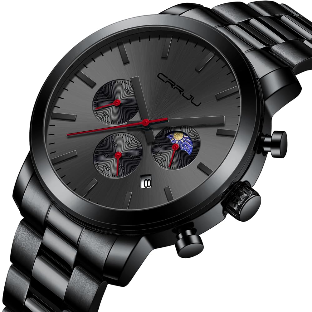 Foto 3 pulgar | Reloj Crrju Luxury Business de Acero Inoxidable Impermeable para Hombre - Venta Internacional