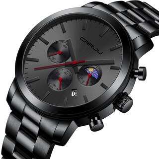Foto 2 | Reloj Crrju Luxury Business de Acero Inoxidable Impermeable para Hombre - Venta Internacional