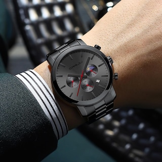 Foto 4 | Reloj Crrju Luxury Business de Acero Inoxidable Impermeable para Hombre - Venta Internacional