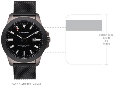 Foto 4 | Reloj de Malla Watch Armitron Negro para Hombre - Venta Internacional