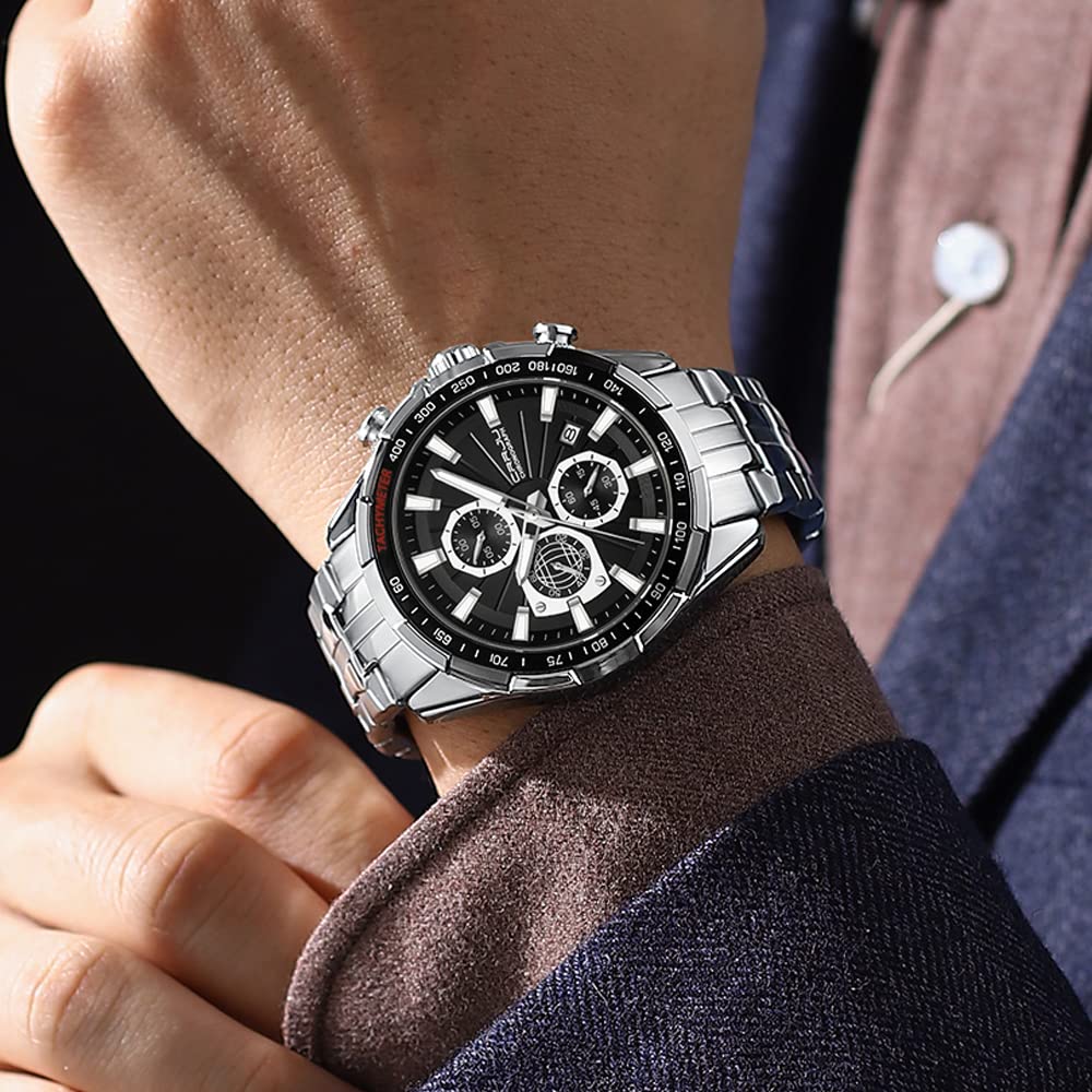 Foto 6 | Reloj Crrju Fashion de Acero Inoxidable de Lujo para Hombre - Venta Internacional
