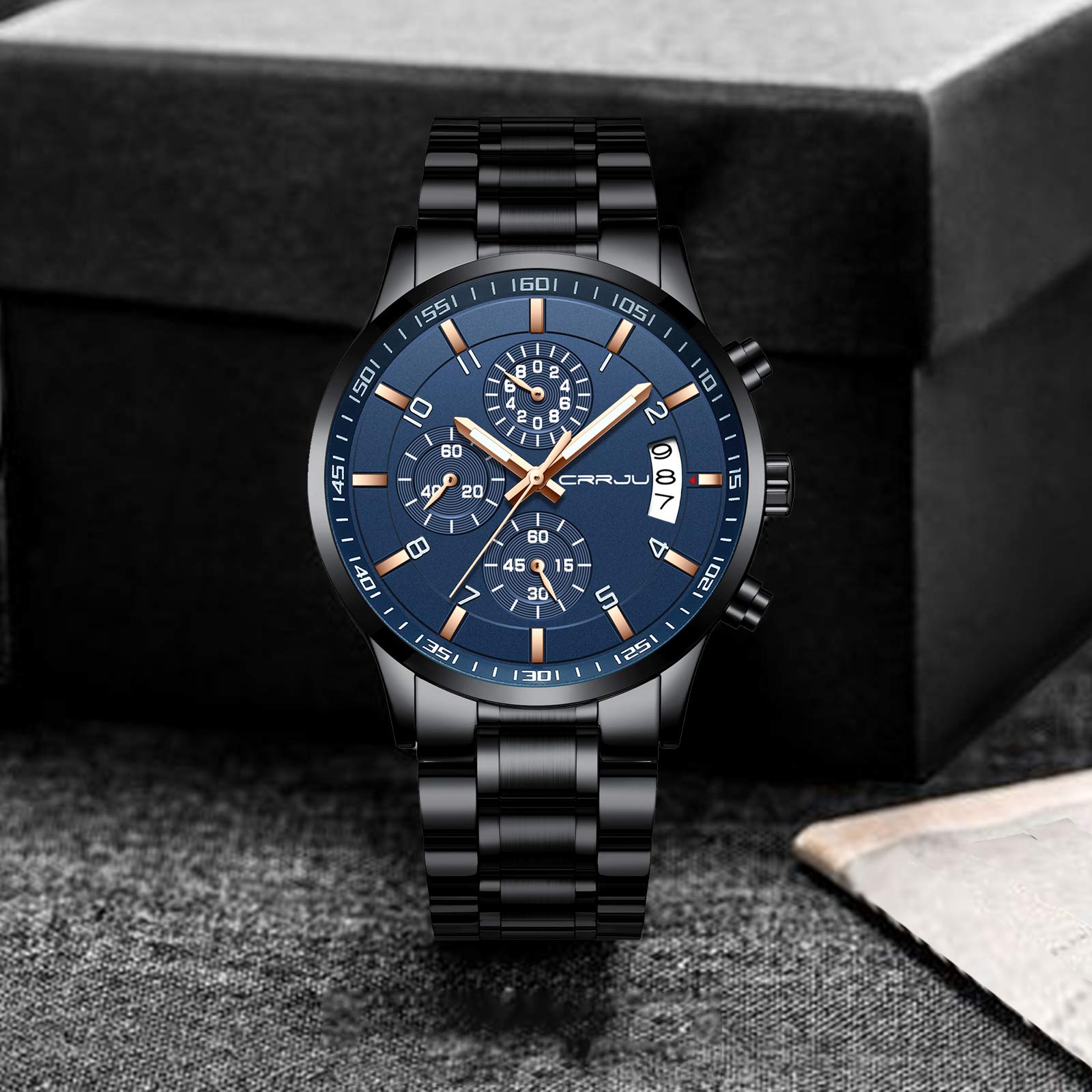 Foto 4 pulgar | Reloj Crrju Negro para Hombre-Venta Internacional