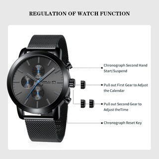 Foto 7 | Reloj Crrju Fashion Business de Acero Inoxidable para Hombre - Venta Internacional