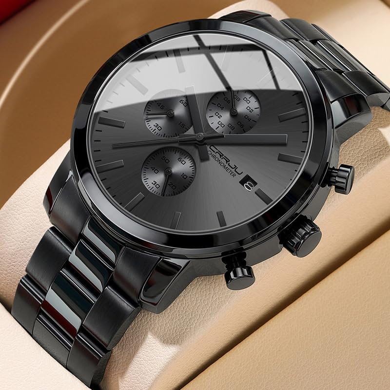 Foto 3 pulgar | Reloj Crrju Fashion Business de Acero Inoxidable 3atm para Hombre - Venta Internacional