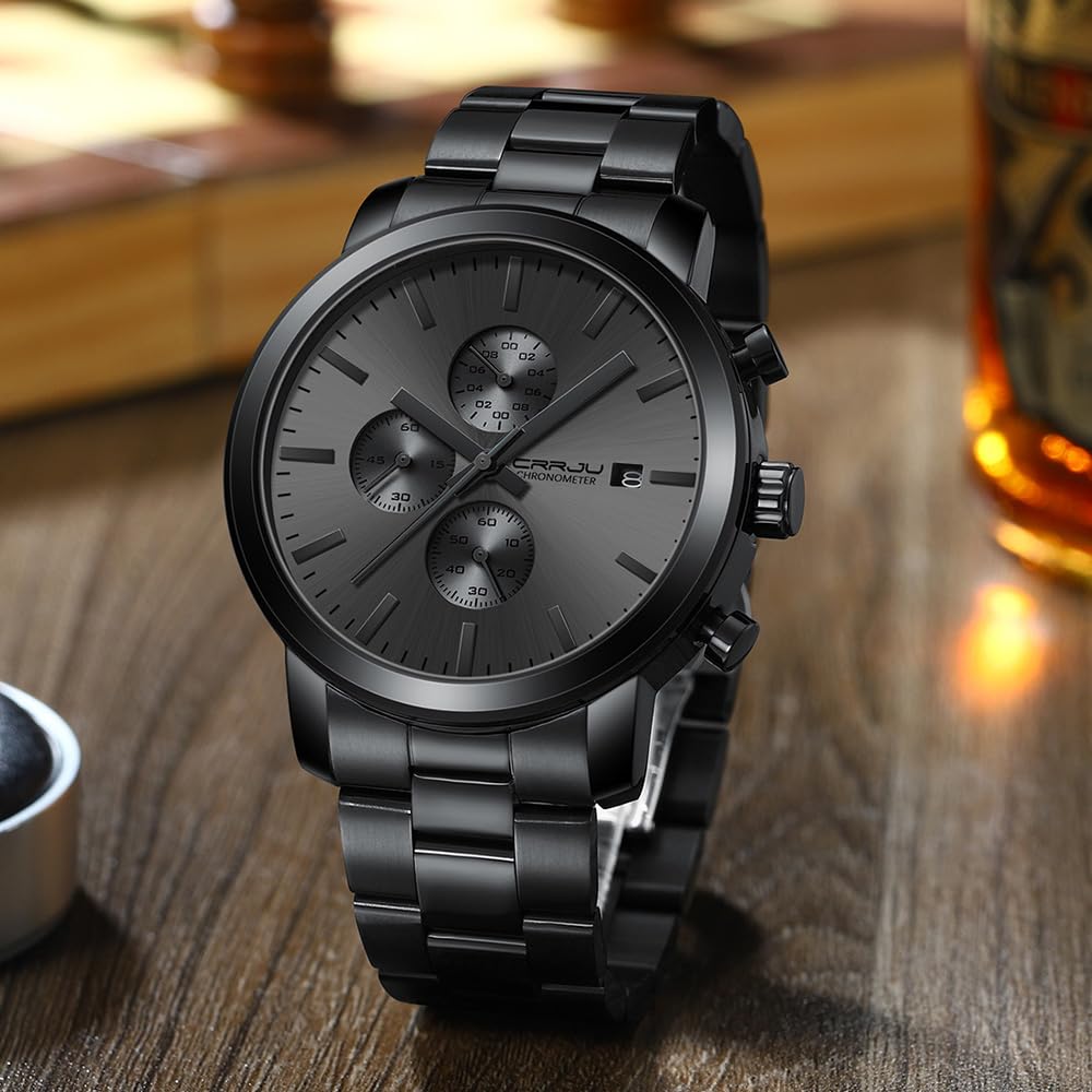 Foto 4 pulgar | Reloj Crrju Fashion Business de Acero Inoxidable 3atm para Hombre - Venta Internacional