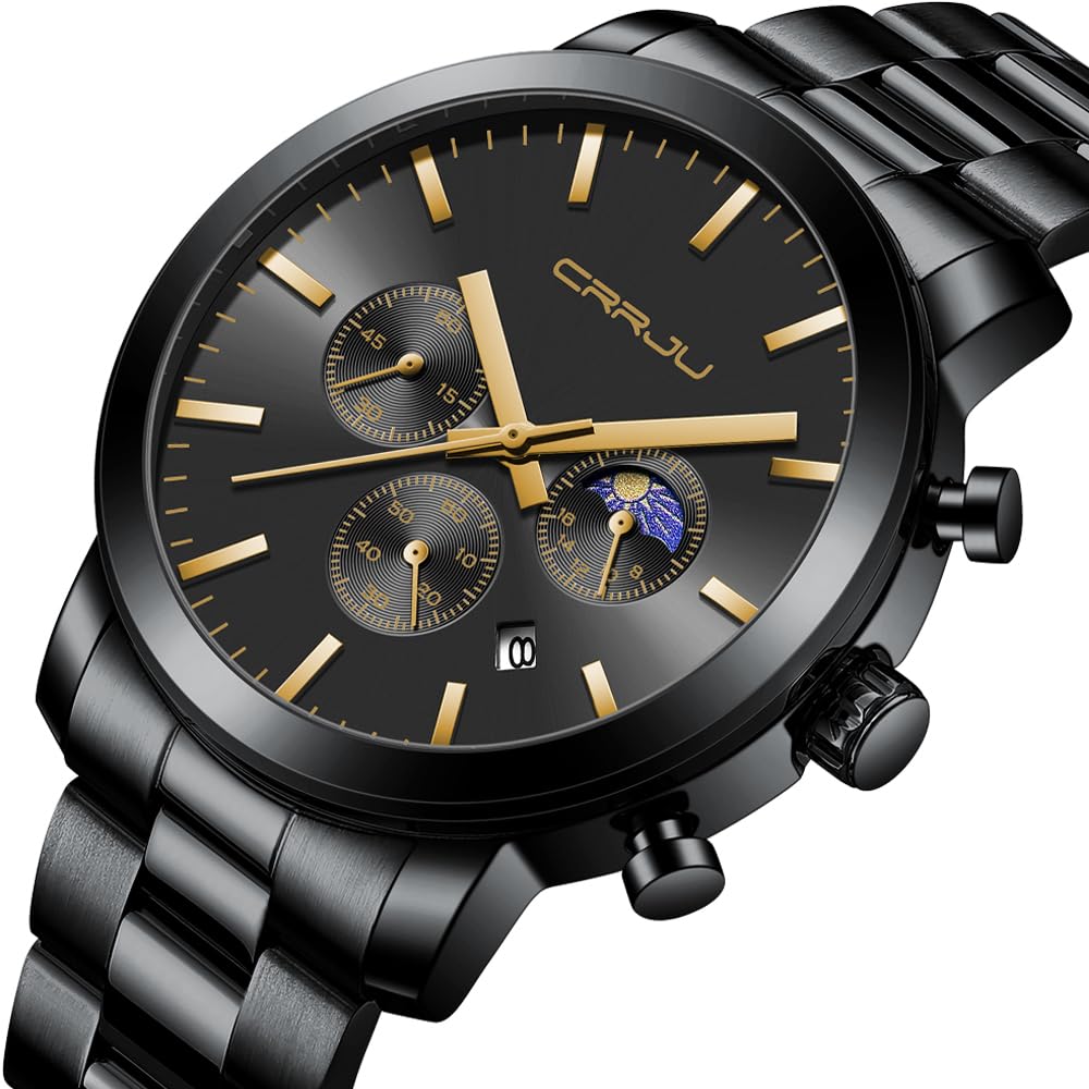Foto 3 pulgar | Reloj Crrju Luxury Business de Acero Inoxidable Impermeable para Hombre - Venta Internacional