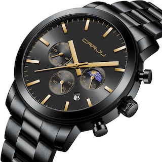 Foto 2 | Reloj Crrju Luxury Business de Acero Inoxidable Impermeable para Hombre - Venta Internacional