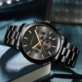 Foto 5 | Reloj Crrju Luxury Business de Acero Inoxidable Impermeable para Hombre - Venta Internacional