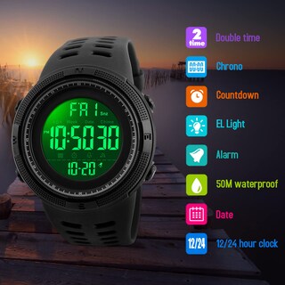 Foto 2 | Reloj Skmei Digital Led a Prueba de Agua para Hombre - Venta Internacional