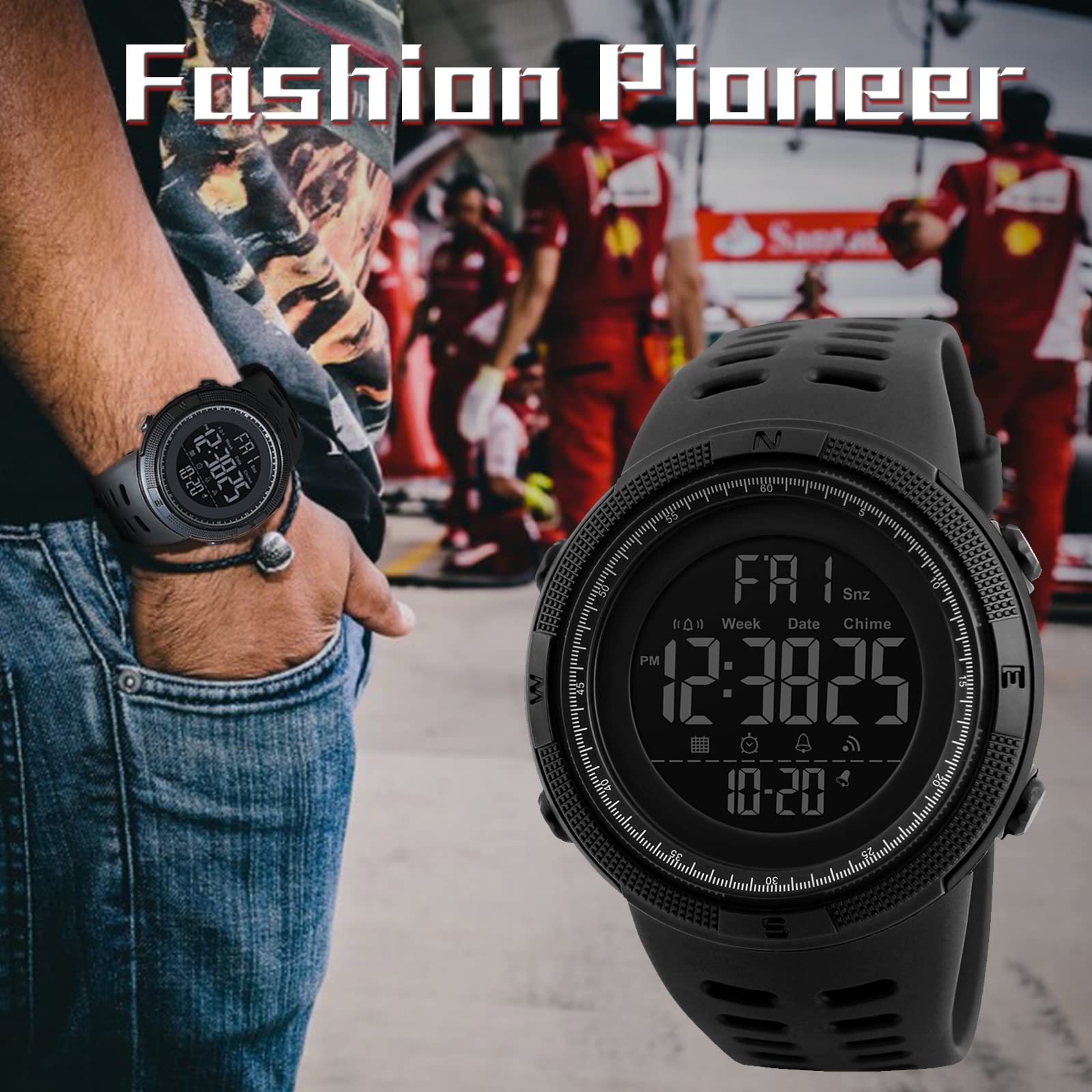 Foto 4 pulgar | Reloj Skmei Digital Led a Prueba de Agua para Hombre - Venta Internacional
