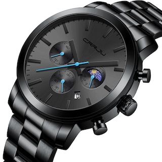 Foto 2 | Reloj Crrju The Moon de Acero Inoxidable Impermeable para Hombre - Venta Internacional