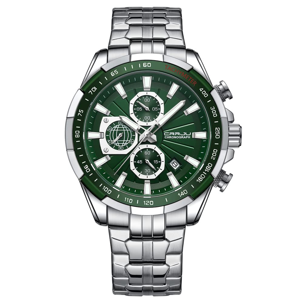 Reloj Crrju Fashion de Acero Inoxidable de Lujo para Hombre 30 M - Venta Internacional