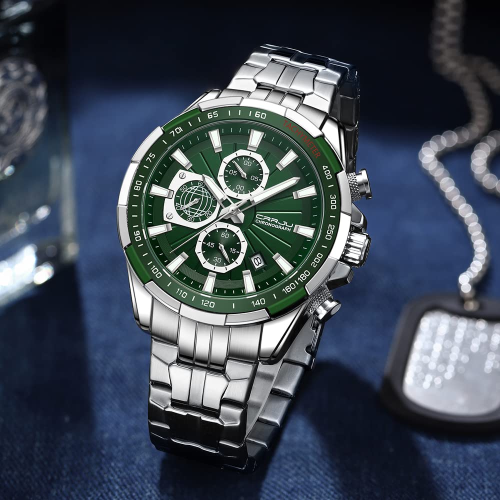 Foto 4 pulgar | Reloj Crrju Fashion de Acero Inoxidable de Lujo para Hombre 30 M - Venta Internacional