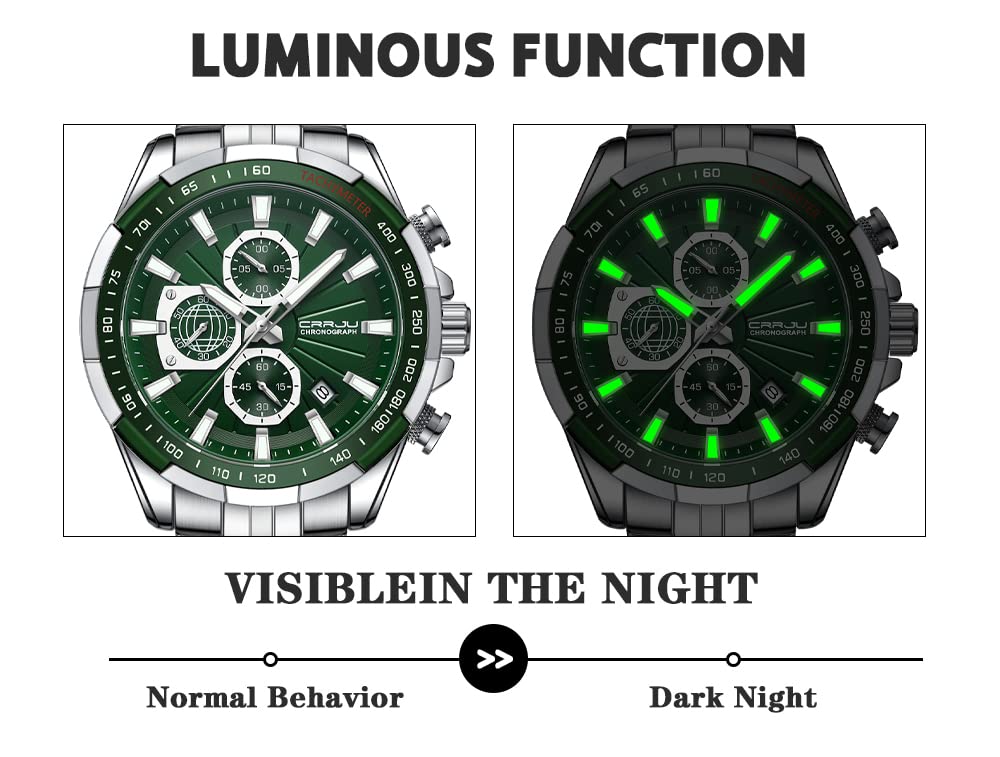 Foto 6 pulgar | Reloj Crrju Fashion de Acero Inoxidable de Lujo para Hombre 30 M - Venta Internacional