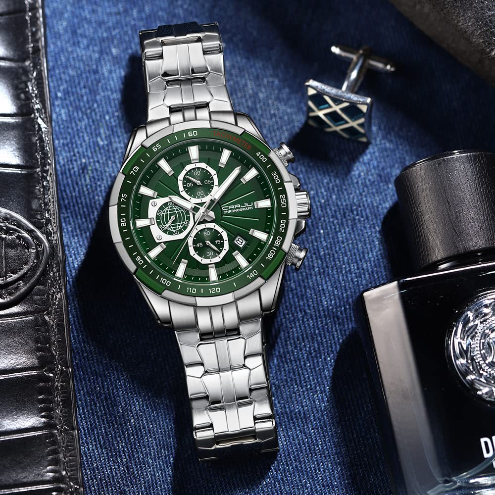 Foto 8 pulgar | Reloj Crrju Fashion de Acero Inoxidable de Lujo para Hombre 30 M - Venta Internacional