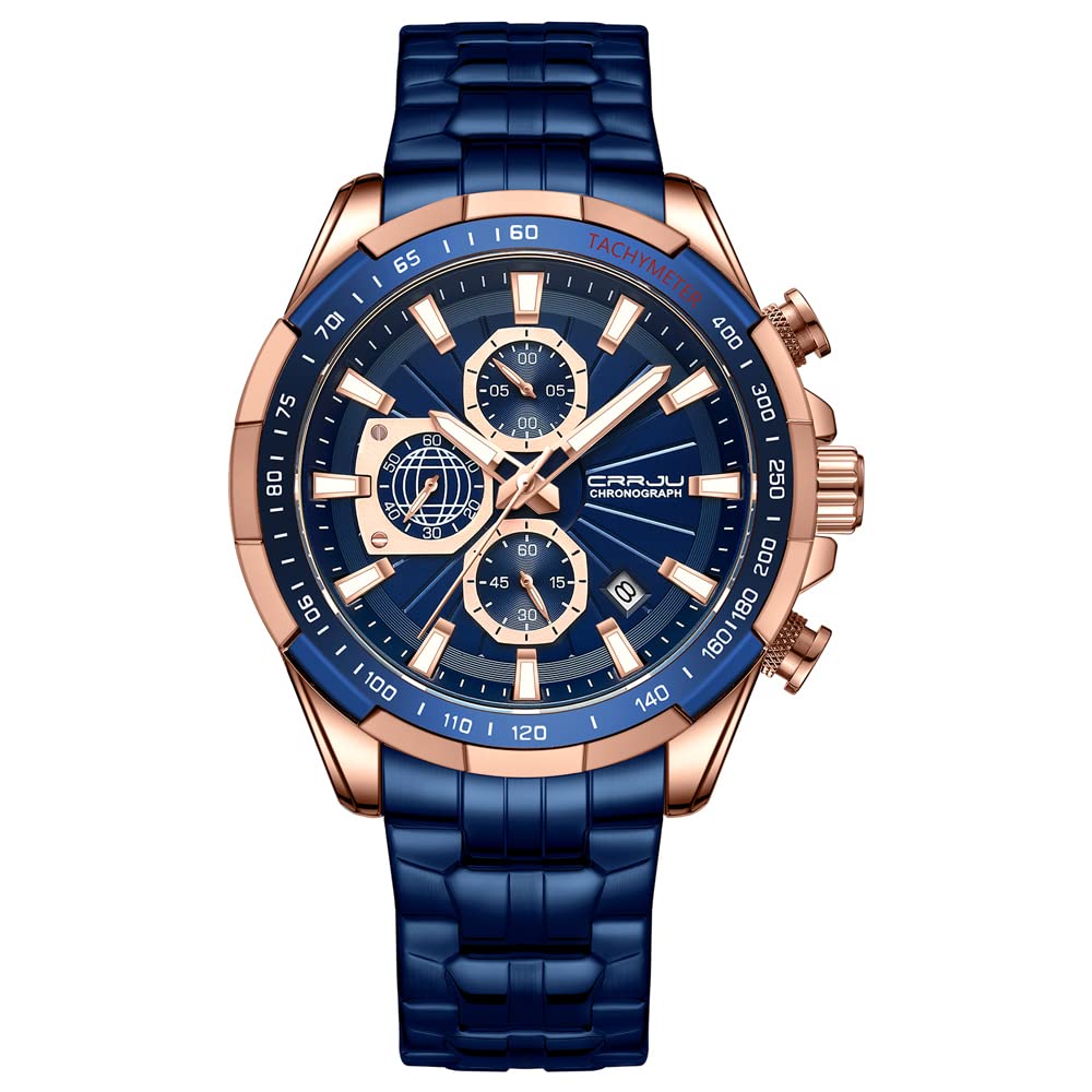 Reloj CRRJU Analógico con Cronógrafo y Fecha para Hombre - Venta Internacional