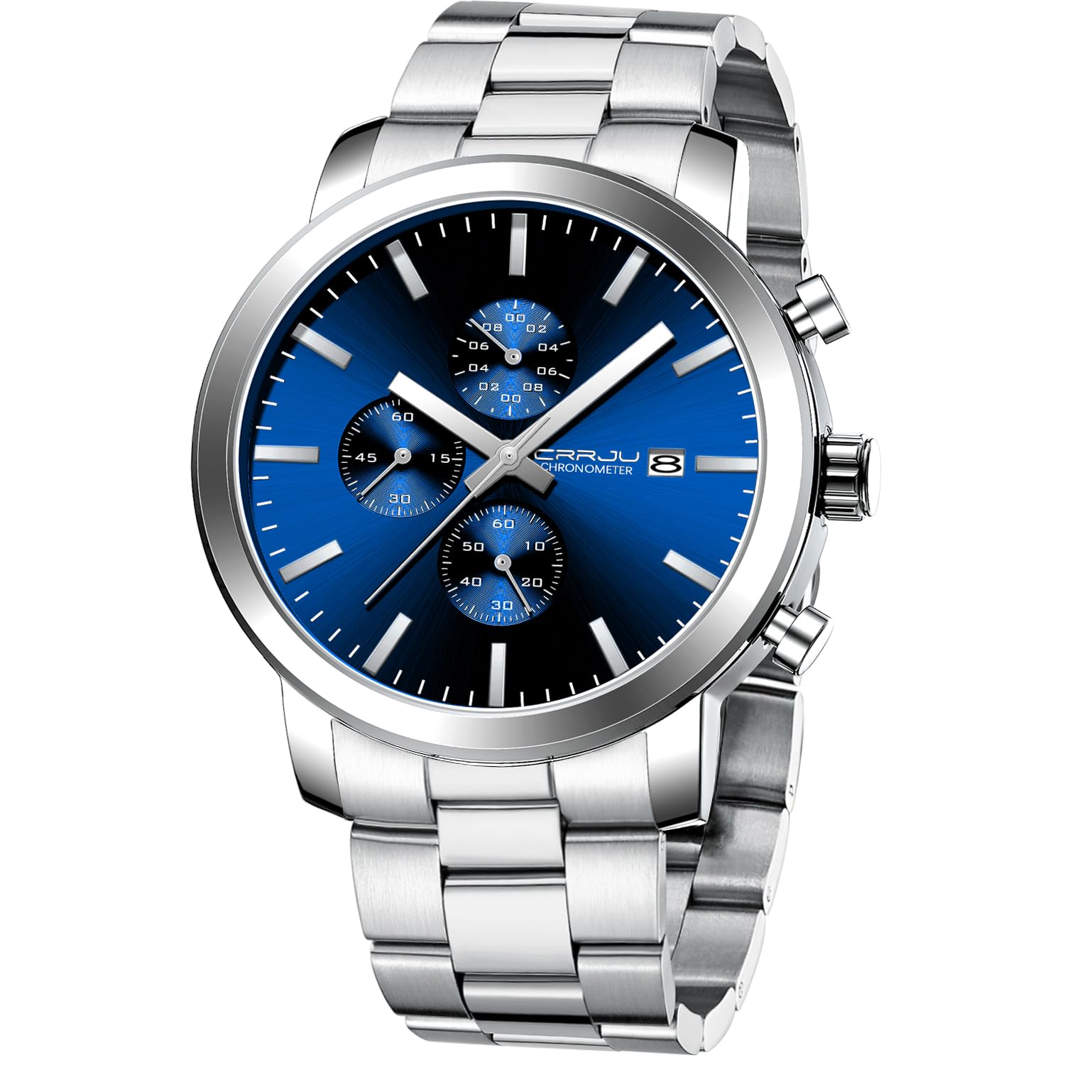 Foto 2 pulgar | Reloj Crrju Luxury Business de Acero Inoxidable Impermeable para Hombre - Venta Internacional