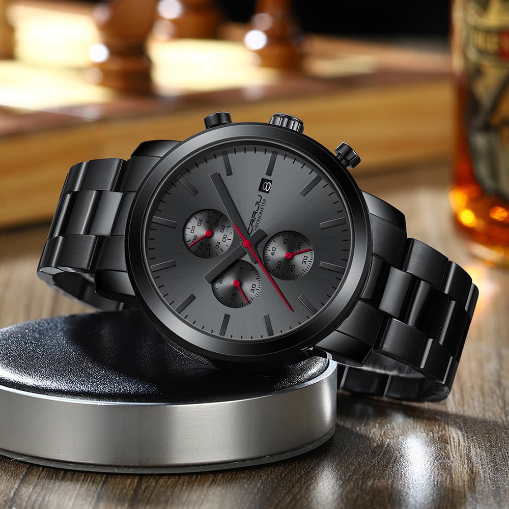 Foto 3 pulgar | Reloj Crrju Fashion Business Chronograph Impermeable para Hombre - Venta Internacional