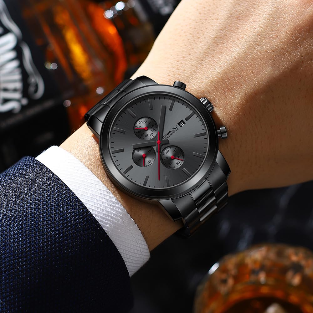 Foto 6 pulgar | Reloj Crrju Fashion Business Chronograph Impermeable para Hombre - Venta Internacional