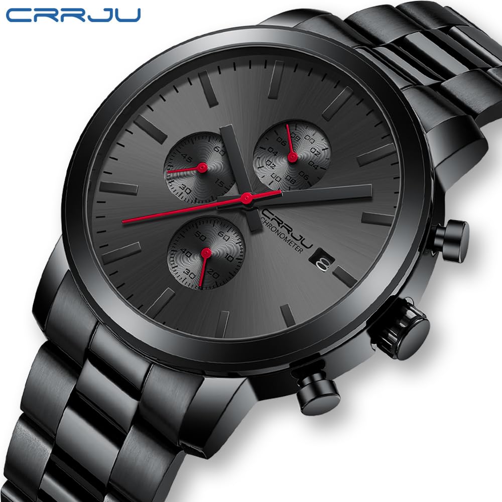 Foto 7 pulgar | Reloj Crrju Fashion Business Chronograph Impermeable para Hombre - Venta Internacional